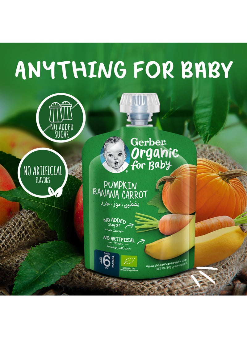 Gerber Organic Pumpkin Banana Carrot Puree 4 x 90g  - Image 4