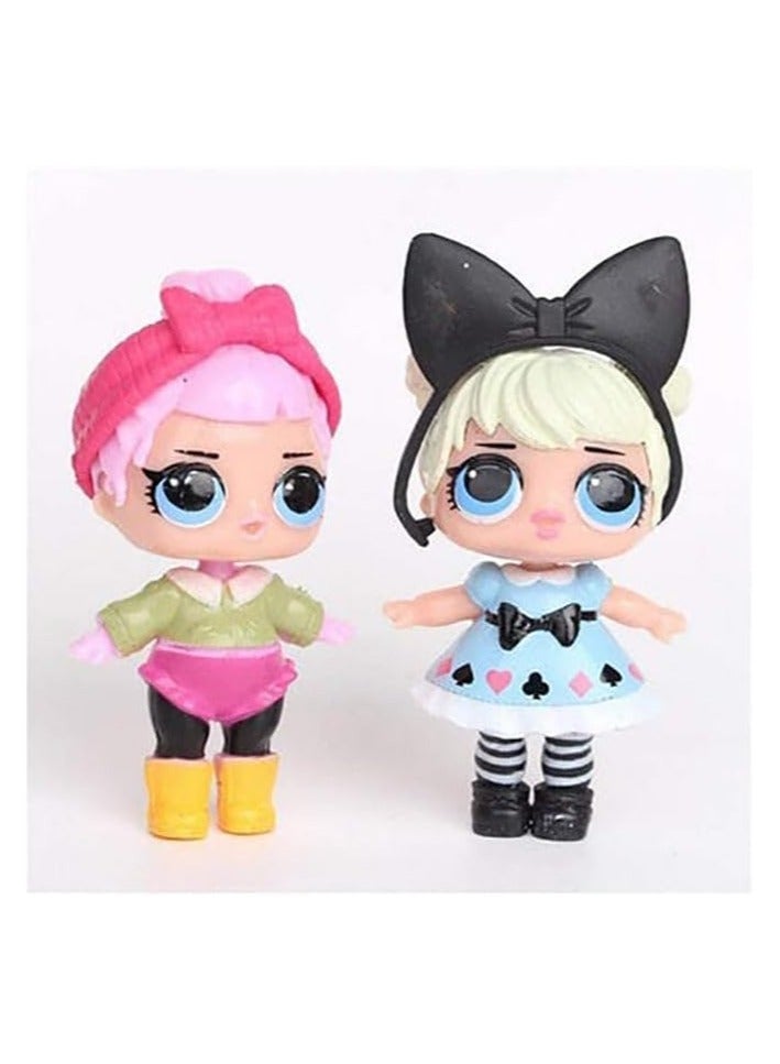 8-Piece Sparkly Baby Highly Detailed Pvc Doll Set For Kids - Image 4