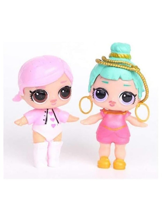 8-Piece Sparkly Baby Highly Detailed Pvc Doll Set For Kids - Image 5