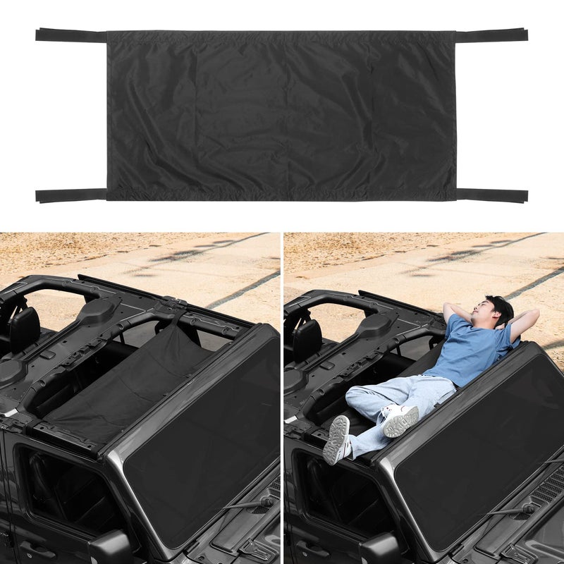 RT-TCZ for Jeep Wrangler Roof Hammock Top Net, Camping Accessories for Jeep Wrangler TJ JK JL Gladiator JT Black - Image 1