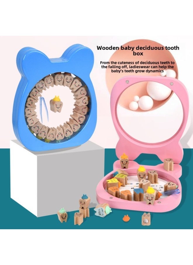 Children's Deciduous Teeth Storage Box Boys And Girls Teeth Souvenir Box Creative Baby Lanugo Umbilical Cord Collection Box Wholesale-Color:Babe Mouse-Pink  - Image 3