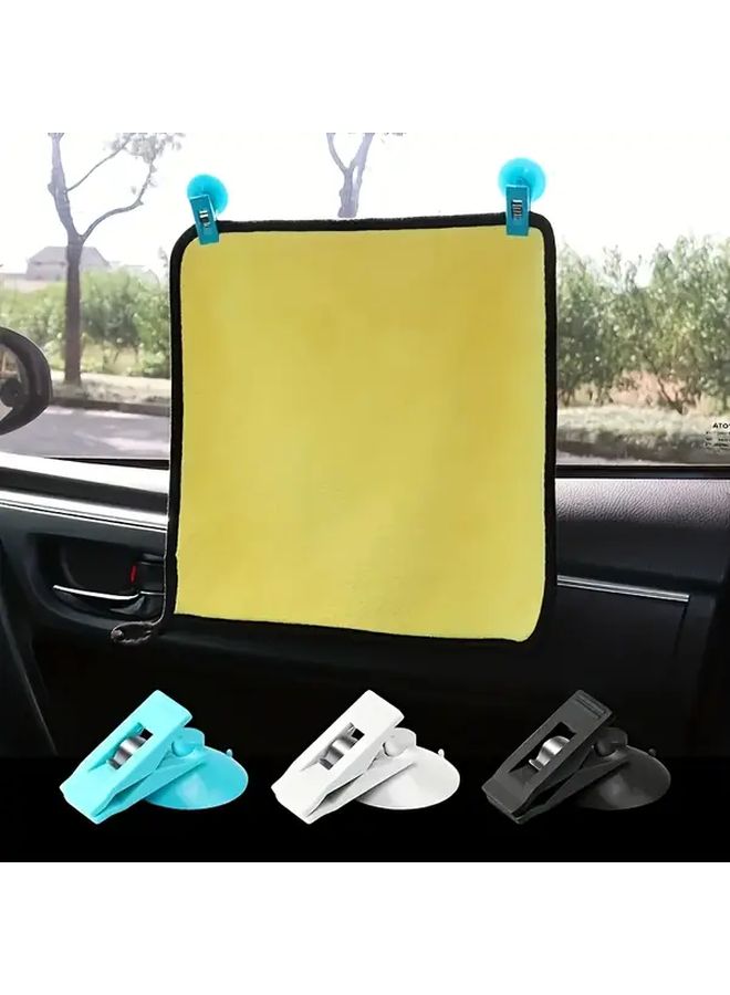 2 Pieces Universal Car Windshield Suction Cup Mounts White Portable Car Interior Accessories With Secure Grip Sleek Design For Sun Visor Ticket And Document Holders - Image 4