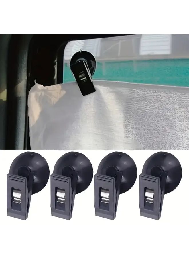 2 Pieces Universal Car Windshield Suction Cup Mounts White Portable Car Interior Accessories With Secure Grip Sleek Design For Sun Visor Ticket And Document Holders - Image 3