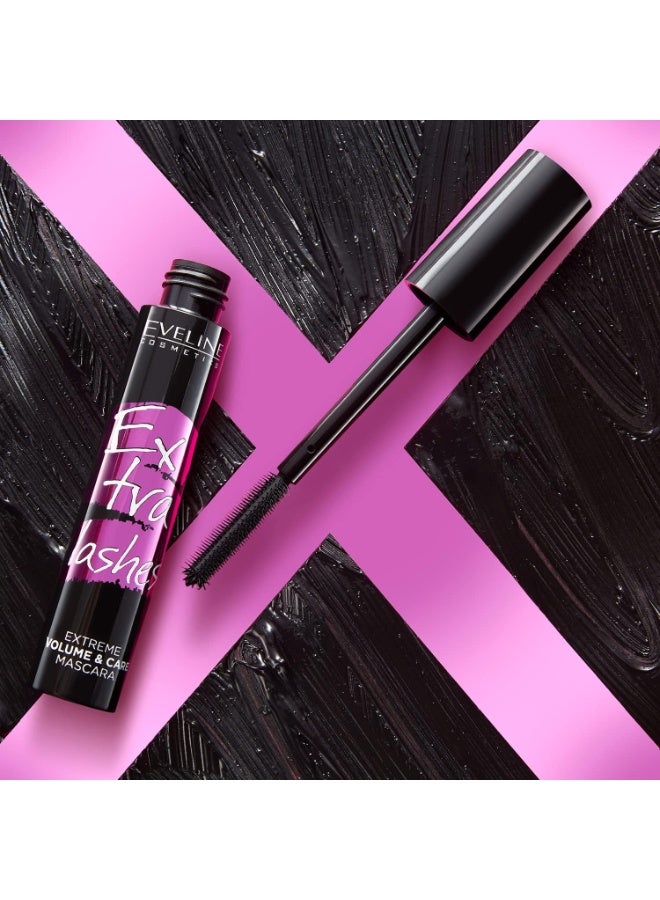 إيفيلين إكسترا لاشز - ماسكارا مكثفة للغاية للعناية بالرموش - ماسكارا مكثفة للغاية - أسود - 12 مل - Image 2