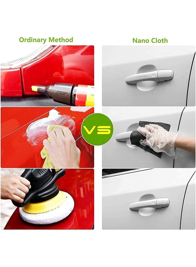 ELECDON Car Scratch Repair Cloth, 3 Pcs Nano Car Scratch Remover, Multipurpose Scratch Repair Cloth Easily Repair Paint Scratches Water Spots, Surface Polishing, Rustproof, Give Away 100 Disposable Gloves - Image 2