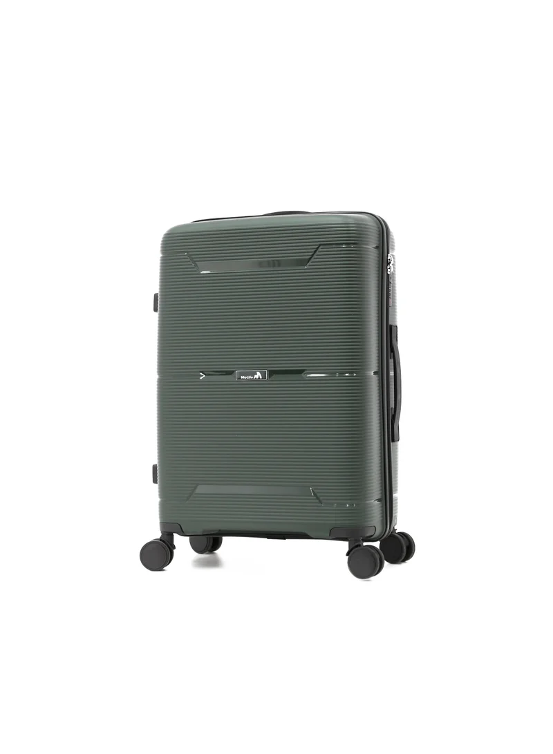 ميلايف Durable PP Hard Shell Luggage Trolley Bag 3 Pieces Set,Green (S-20,M-24,L-28 Inch)