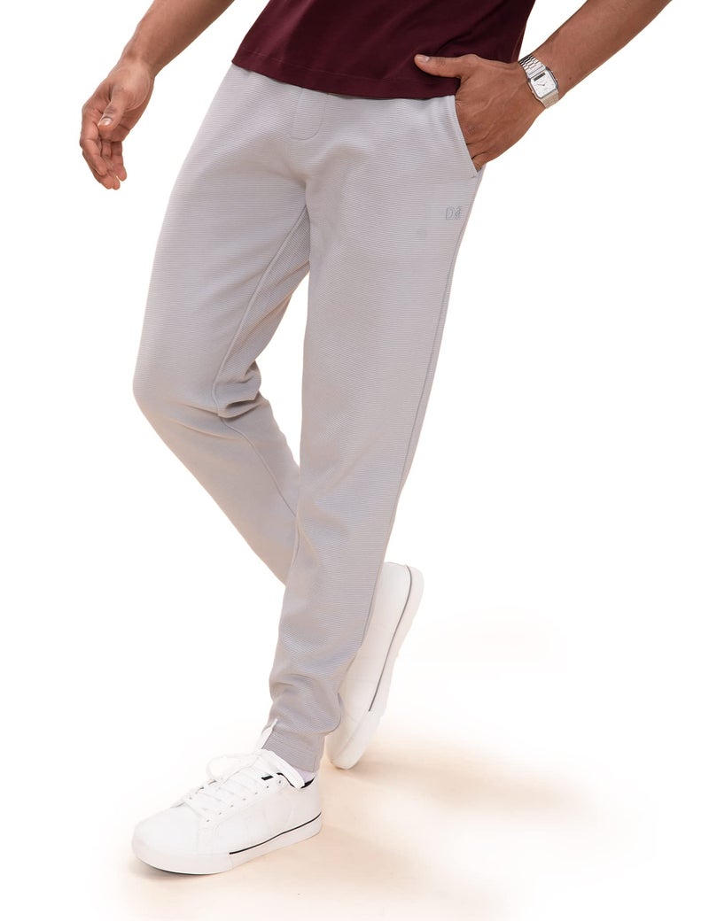 DAMENSCH Men's Constant Ottoman Fabric 500 Day Regular Fit Joggers - Swear Grey - Image 3