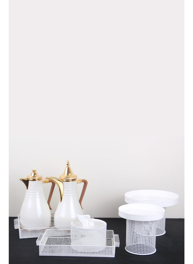 Generic420apple Cake and dessert stand set + serving tray set + tea and coffee thermos set + tissue box holder - Image 2