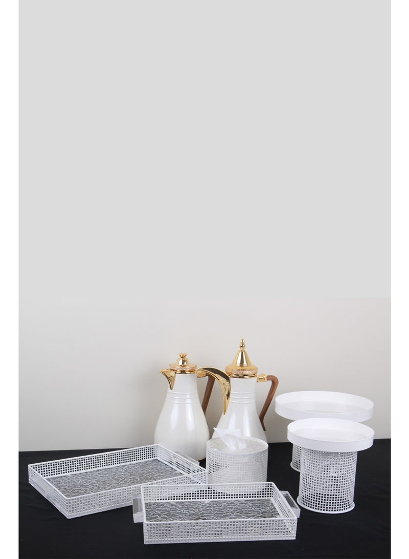 Generic420apple Cake and dessert stand set + serving tray set + tea and coffee thermos set + tissue box holder - Image 5