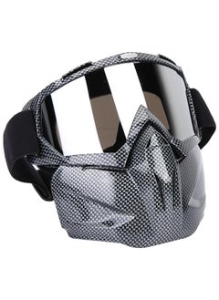 Thoraya Unisex Outdoor Motocycle Helmet Goggles Detachable Face Mask Lens Glasses (Snakeskin Color)  - Image 2