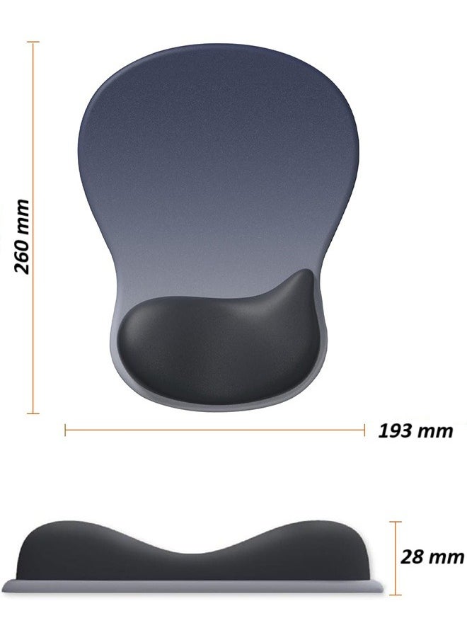 Generic - Mouse Pad, Gel Wrist Support Comfortable Ergonomic Mousepad with Smooth Rest Surface and Non-Slip PU Base for Pain Relief Computer Laptop Office Home - Image 1