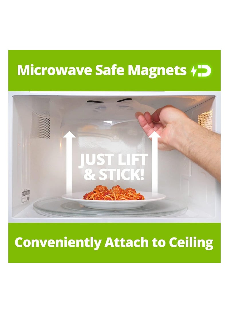 Excefore Magnetic Microwave Cover for Food Microwave Splatter Cover Clear Plate Dish Covers for Microwave Oven Cooking Anti-Splatter Guard Lid with Steam Vents BPA Free - Image 2