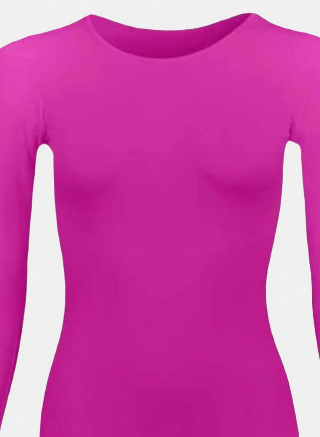 Silvy Lycra Celina Long Sleeves Round Neck Top For Women - Image 2