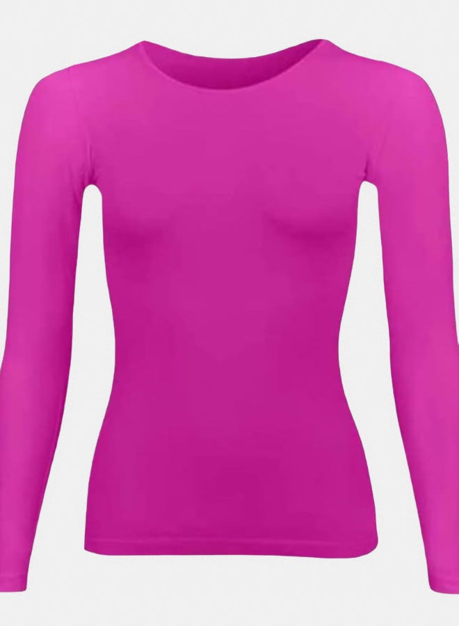Silvy Lycra Celina Long Sleeves Round Neck Top For Women - Image 1