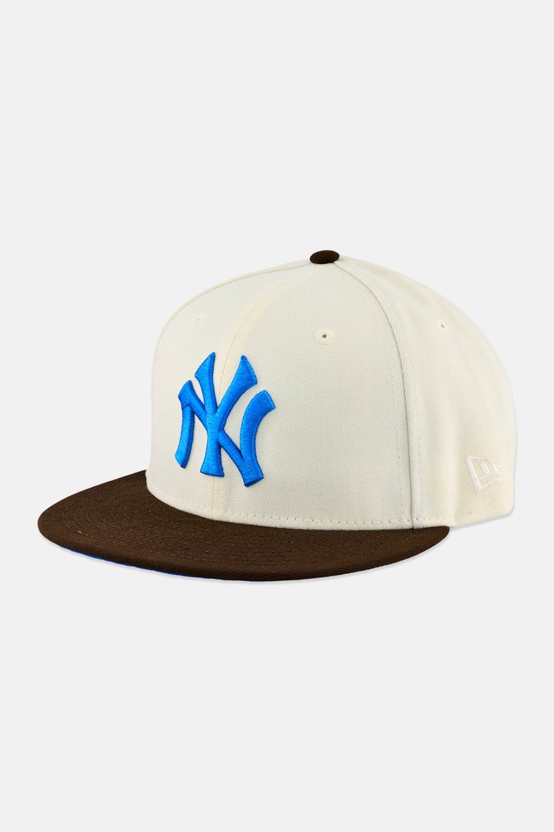 New Era x MLB Men New York Yankees Fitted Cap, Off White - Image 1