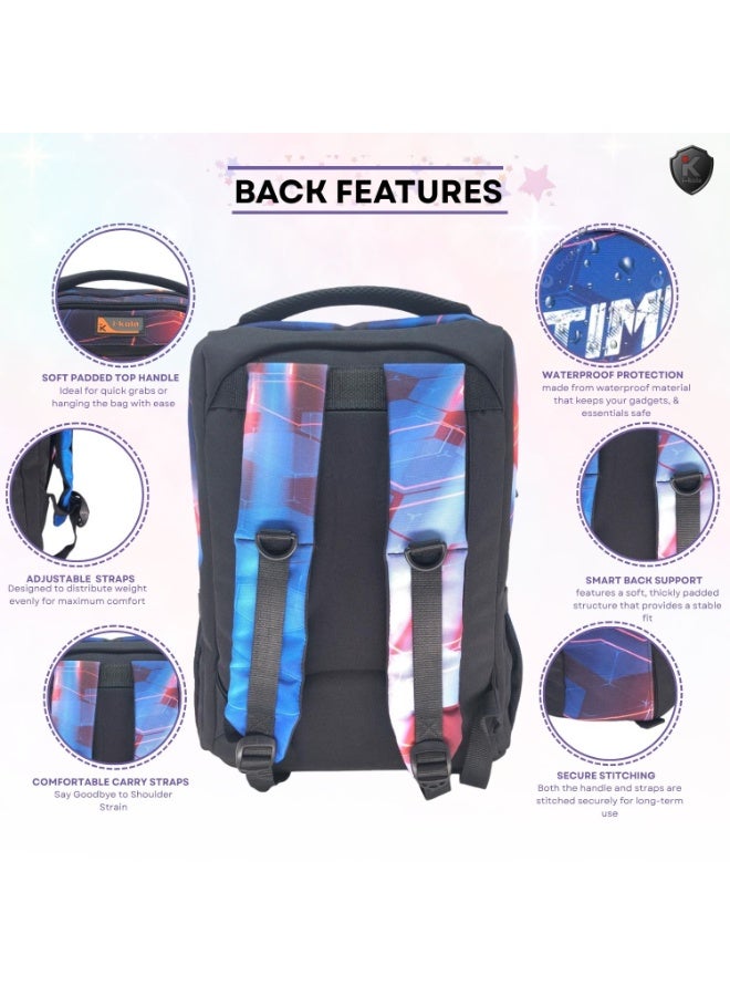 آي-كولا حقيبة ظهر للشباب مقاس 18 بوصة 10 مرات للفوز للبنات والأولاد - حقيبة مقاومة للماء بثلاثة أقسام مع طباعة على العداد (IK951-18BP) - Image 4