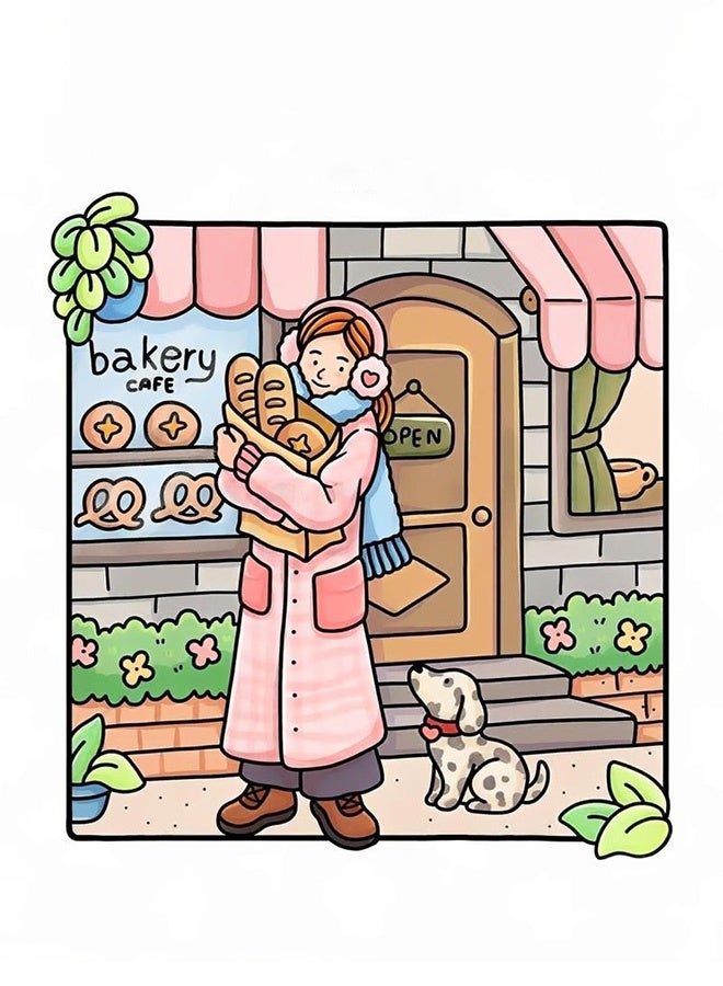 كيلا لحظات الفتيات: كتاب تلوين لتخفيف التوتر للبالغين والمراهقين - أنشطة يومية لطيفة ومريحة، رسومات للتأمل الذهني | علاج فني مُريح مُضاد للقلق (مجموعة مساحات مريحة) - Image 4