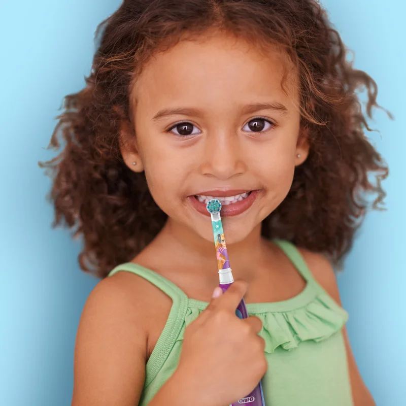 Oral-b  Battery Toothbrush Featuring Disney Princes for Kids 3+, Precision Clean, Plaque removal, Healthy Gums - DB 5.510.1Knces  | Best Price UAE