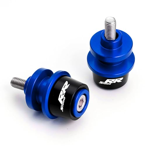 MOWOK Fit For S1000RR S1000 RR HP4 S 1000 RR 1000RR 2PCS 8MM M8 SwingArm Sliders Spools Motorcycle Accessories CNC Swing Arm Stand Screw (Blue) - Image 5