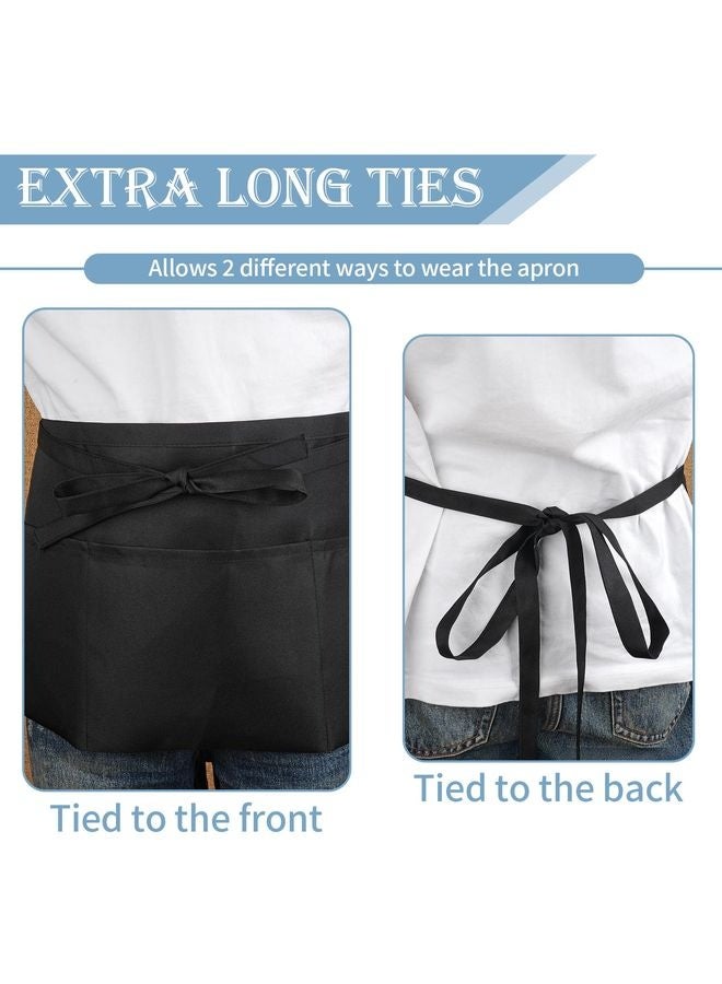 هومستر مآزر الخوادم، مآزر النادلات مع 3 مآزر، مآزر قصيرة للنساء مع مآزر الخوادم، نادلة، نادلة - Image 5