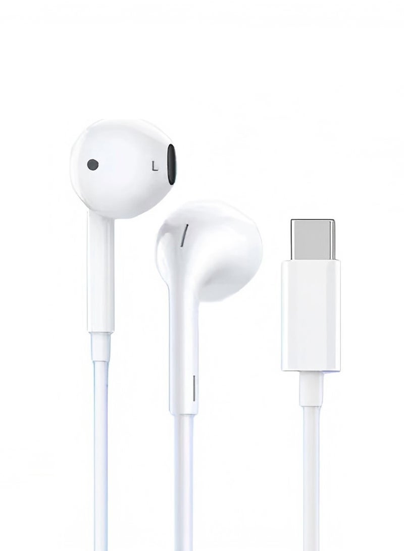 Type-C Wired Earphones,Compatible with iPhone 15 Pro Max,iPhone 16 Pro Max,Samsung Galaxy S25 Series S24 Series,Huawei,Honor and other devices with USB C audio port. - Image 1