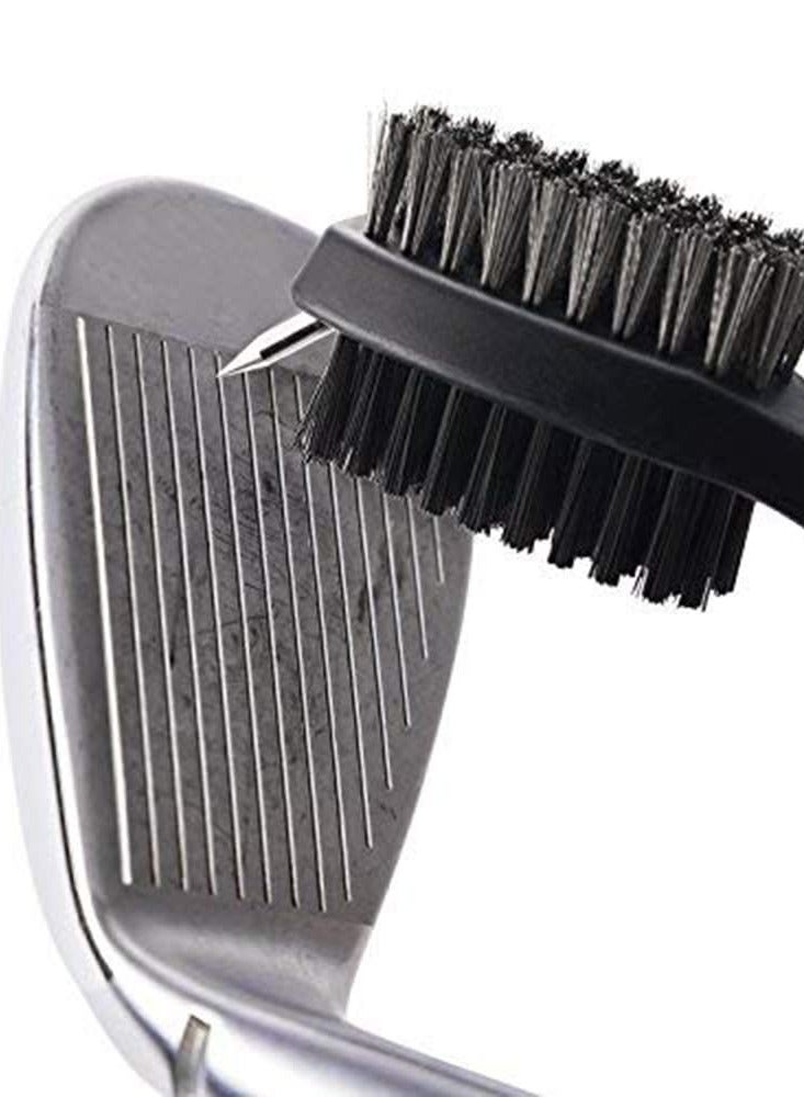 SOLARAE 2-Pack Double-Sided Golf Club Brush with Groove Cleaner - Essential Golf Club Bag Accessories for Optimal Performance and Maintenance - Image 3