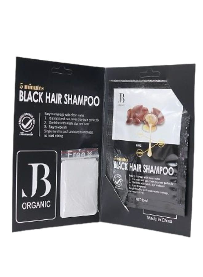 جي بي اورجانيك شامبو صبغة شعر 3×1 بزيت الارجان لون اسود 25مل