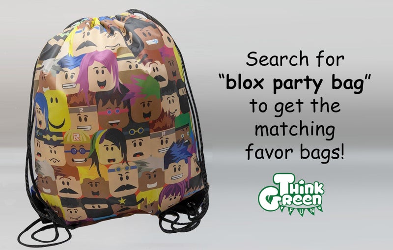 Think Green Fun Blox Gamer Birthday Cake Topper Party Decor - Image 4