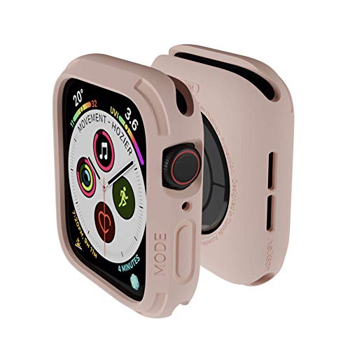 elkson Apple Watch 6 SE 5 4 case 44mm iwatch Quattro Series Bumper Cases Protection Compatible with Apple Watch Durable Military Grade Pink TPU Flexible Shock Proof Resist - Image 1