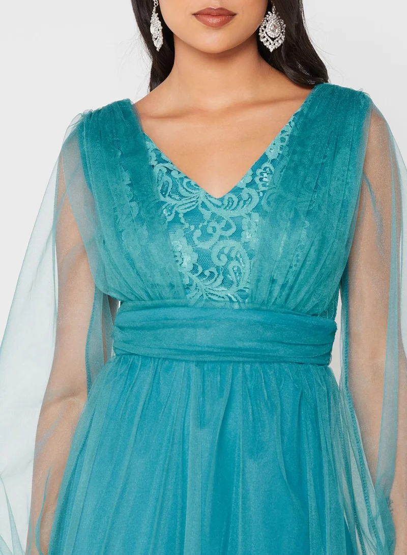 Khizana Lace Bodice Gown Dress