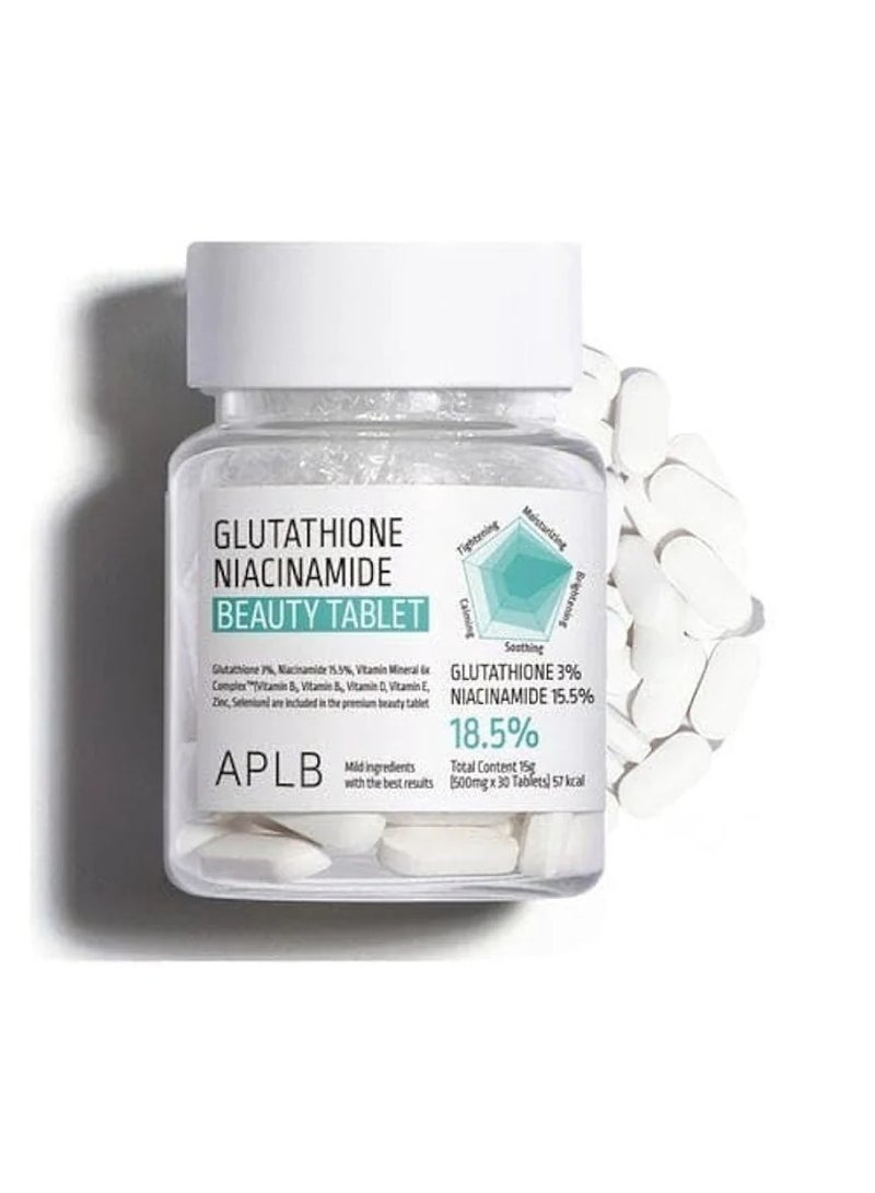 APLB Glutathione Niacinamide Beauty Tablet 500mg x 30 tablets - Image 1