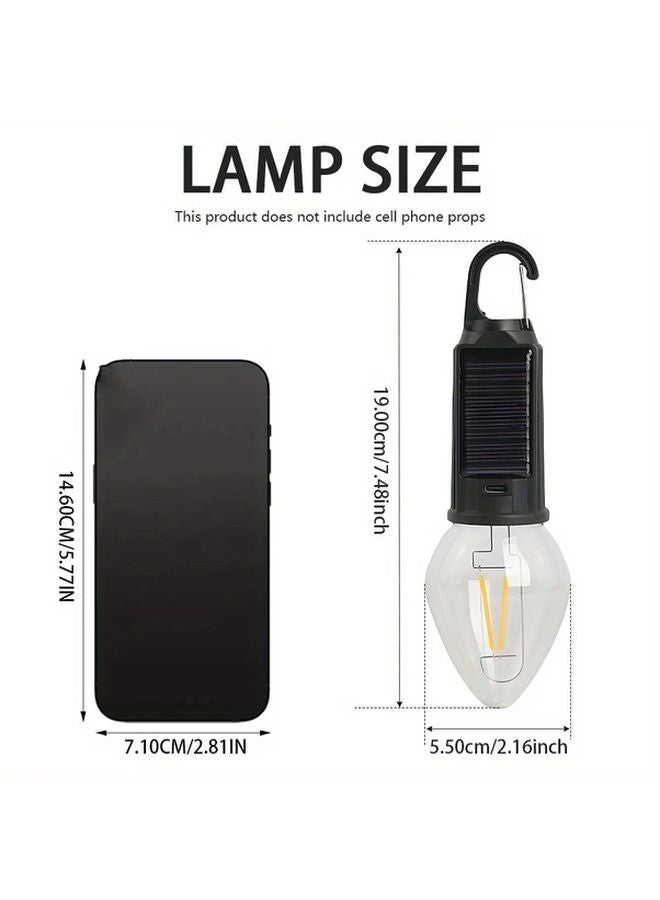 فانوس شمسي محمول مع 3 أوضاع إضاءة - مصباح يدوي للتخييم في الهواء الطلق - Image 4