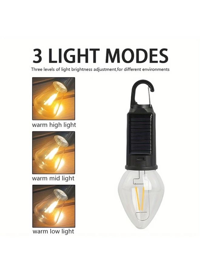 فانوس شمسي محمول مع 3 أوضاع إضاءة - مصباح يدوي للتخييم في الهواء الطلق - Image 5