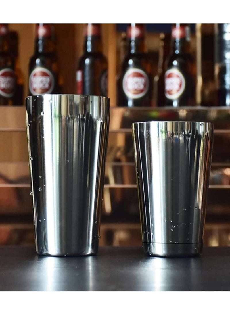 SYOSI Boston Cocktail Shaker, 2-Piece All Stainless Steel Boston Shaker Tins, 18oz Weighted and 26oz Unweighted Boston Cocktail Shaker Bar Set for Professional Bartenders and Home Cocktail Lovers  - Image 5