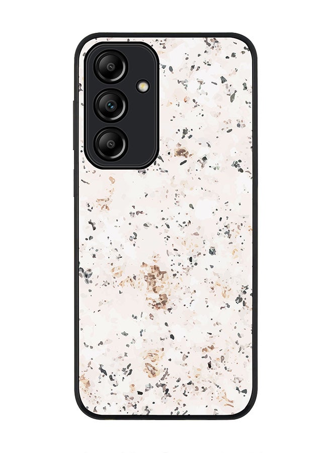 Stylizedd Rugged Black Edge Case for Samsung Galaxy A55, Slim fit Soft Case Flexible Rubber Edges Anti Drop TPU Gel Thin Cover -  Marble Print Stone  - Image 1