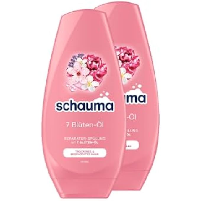 Schauma SCHWARZKOPF REPAIR CONDITIONER 7 FLOWER OIL (2 X 250 ML), HAIR CONDITIONER FOR DRY AND EXHAUSTED HAIR, CONDITIONER GIVES RADIANT SHINE WITHOUT WEIGH DOWN - Image 1