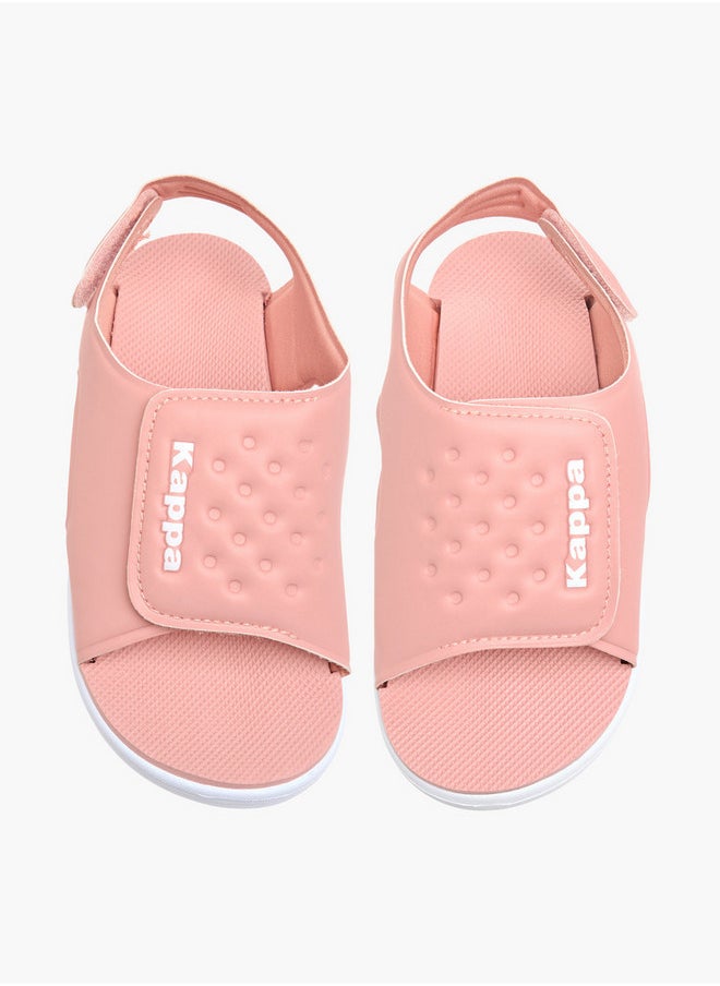 Kappa Girls' Logo Detail Sandals with Hook and Loop Closure  - Image 1