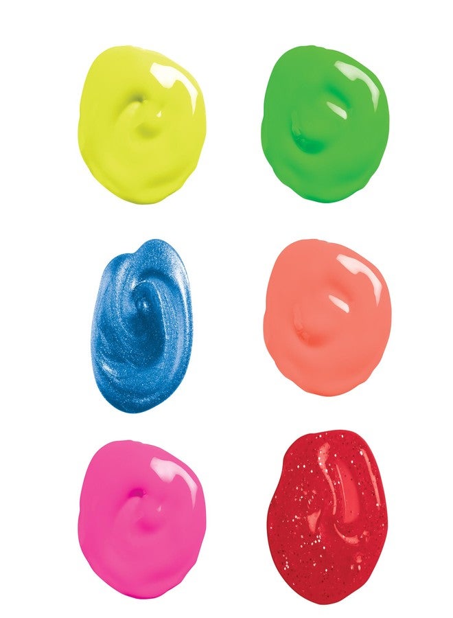 Prang Washable Tempera Paint, Assorted Fluorescent Colors, 16 Oz., 6 Count - Image 2