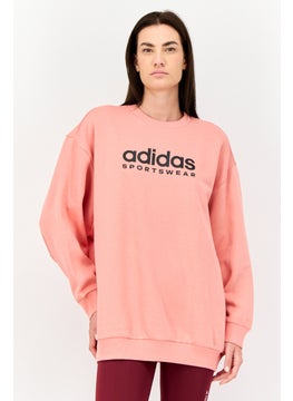 Adidas Women Sportswear Fit Long Sleeves Outdoor Sweatshirt, Old Rose  - Image 1