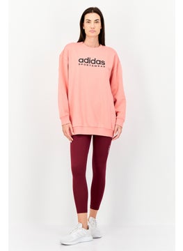 Adidas Women Sportswear Fit Long Sleeves Outdoor Sweatshirt, Old Rose  - Image 3