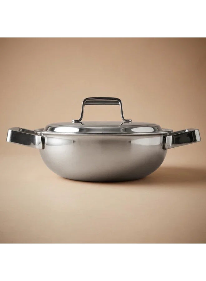 ROBUST Stainless Steel Frying Pan, 26 cm - Silver - Image 1