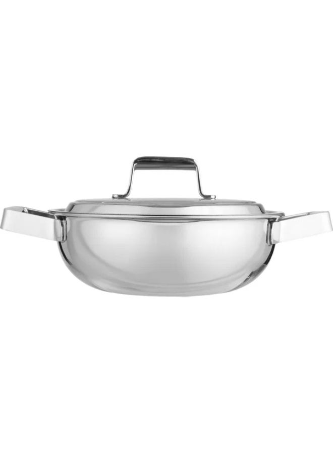 ROBUST Stainless Steel Frying Pan, 26 cm - Silver - Image 2