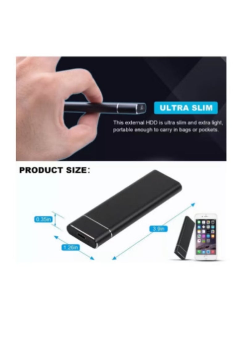 Portable External Hard Drive 4TB , Mini SSD Hard Drives,Solid State External Drives,Computer Backup Drive,USB 3.1 to Type-C Support Data Storage Transfer for Windows XP PC Laptop and Mac - Image 3