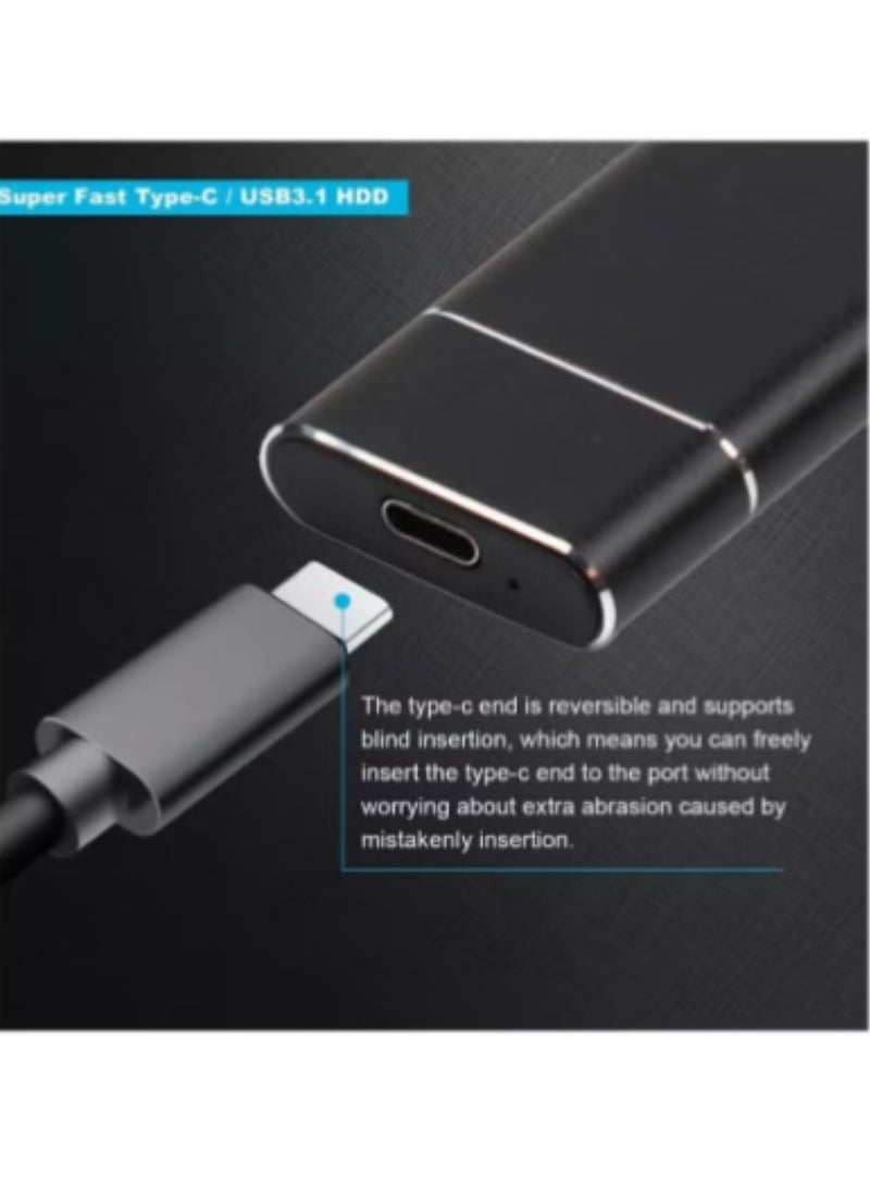 Portable External Hard Drive 4TB , Mini SSD Hard Drives,Solid State External Drives,Computer Backup Drive,USB 3.1 to Type-C Support Data Storage Transfer for Windows XP PC Laptop and Mac - Image 2