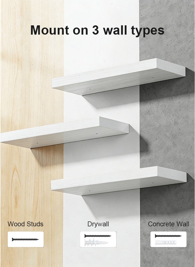 mierting Floating Shelves 3 PCS Set Wood Wall Shelf Decorative Floating Wall Mounted Shelves for Home Decor, Frame Display Floating Shelf for Living Room, Bedroom, Bathroom, Kitchen - Image 5