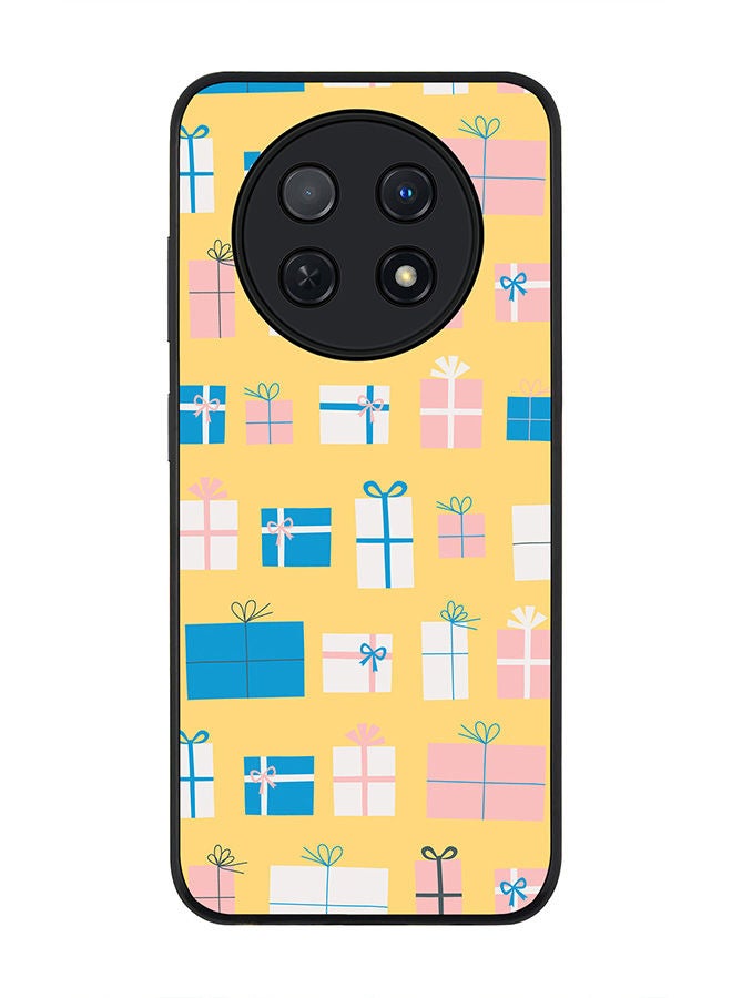 Stylizedd Rugged Black edge case for Huawei Nova Y91 4G  Huawei Enjoy 60X, Slim fit Soft Case Flexible Rubber Edges Anti Drop TPU Gel Thin Cover -  Wrapped Presents - Image 1