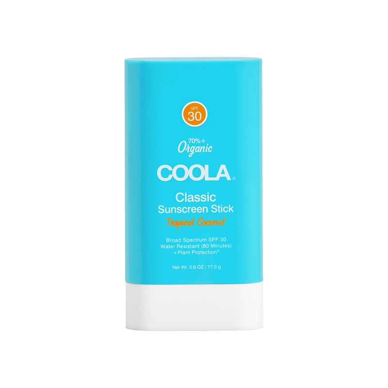 COOLA Organic Face Sunscreen SPF 30 Sunblock Lotion Stick, Dermatologist Tested Skin Care for Daily Protection, Vegan and Gluten Free, Tropical Coconut, 0.15 Oz - Image 1