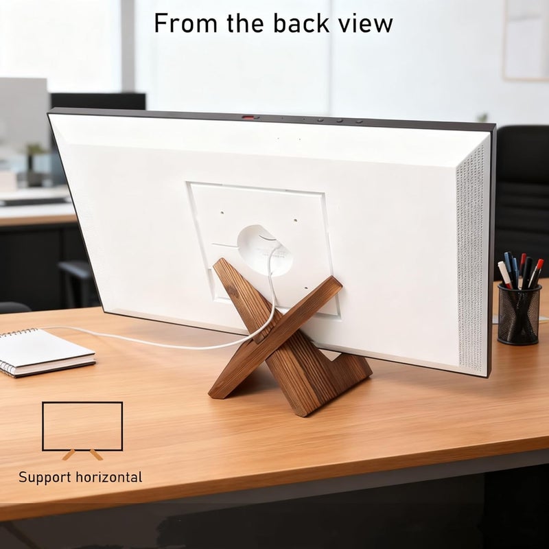 Alloery Tablet Computer Stand Compatible with Echo Show 15,Echo Show 21 and Suitable for Cookbook,Stand Holder Display (Dark brown) - Image 3