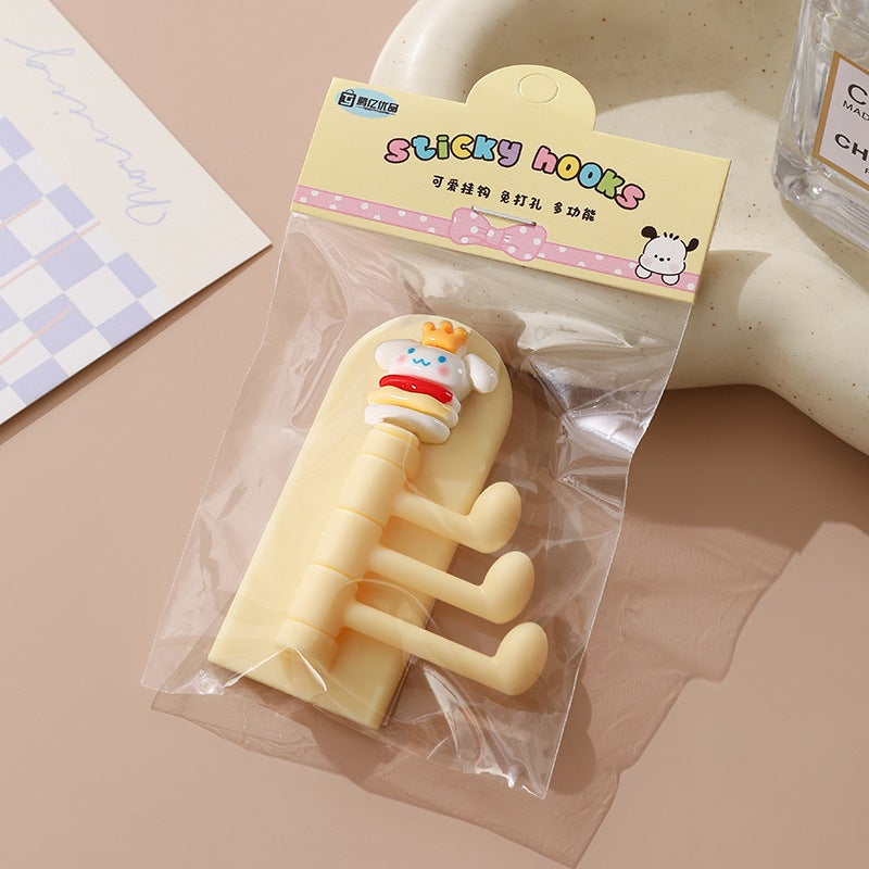 Multifunctional Cartoon Hooks Seamless Student Dorm Yellow (Xiaoyu thousand layer)