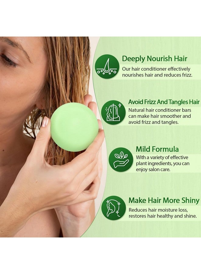 POP MODERN.C Rosemary Solid Shampoo And Conditioner Bar Set For Hair Growth, Straight Curly Oily Dry Hair Moisturizing Cleansing Zero Waste 2X80G Soaps 2 Wooden Holder Mother'S Day Gift - Image 2